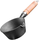 Cast Iron Pot, 1 Pc Butter Oil Heating With Wooden Handle Coating Cookw New. Price: $30.95.