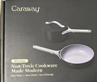 Caraway Minis Duo Non-toxic Cookware Charcoal. 8 Pan & 1.75 Qt Lids New. Price: $149.99.