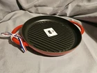 Staub Red Cast Iron Pure Grill Pan , 10" Inch Made France New. Price: $149.99.