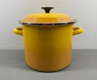Le Creuset Yellow Stock Pot Enamel On Steel 6 Quarts Used. Price: $49.95.