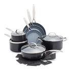 Greenpan Valencia Pro Ceramic Nonstick 11 Piece Cookware Set Hard Anodized Pfas New. Price: $697.91.