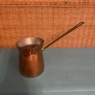 O.d.i. Turkish Solid Copper Coffee Tea Pot Korea W Long Handle 5 1/4 8 Used. Price: $30.00.