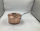 Mauviel M'heritage 150 Polished Copper & Stainless Steel Sauce Pan. 1.9 Qt New. Price: $202.26.