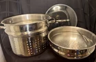 Tramontina Stainless Insert Pasta & 4 Steamer Basket W/lid. FITS10 Pots. Used. Price: $24.00.