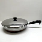 Revere Ware 12 Copper Clad Bottom Skillet Frying Pan, Lid Riverside Ca PRE-1962 Used. Price: $49.99.