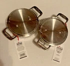 All-clad Set Of 2 Mini Cocottes W/ Lids 0.5 Qt Stainless Steel New Sealed Tags. Price: $129.00.