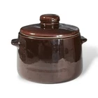 Vintage West Bend Bean Pot With Lid Brown Glazed Ceramic Stoneware Crock Used. Price: $30.00.