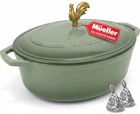 Mueller Home 5.5 Quart Enameled Cast Iron -oval, Thyme Green New. Price: $142.06.