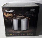 Ciwete 20 Qt Stainless Steel Stock Pot W/ Glass Lid & Ladle New Open Box. Price: $40.00.
