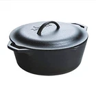 Lodge 7 Qt Cast Iron Dutch Oven W/ Lid Pre-seasoned L10DOL3 New. Price: $59.93.