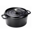 Staub Usa 110 22 25 Black Cast Iron 2.75 Qt. Round Cocotte Freeships New. Price: $130.00.