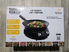 Nuwave Induction Hot Wok 14" Carbon Steel Glass Lid & Stand New Open Box. Price: $98.99.