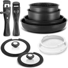 Bezia Induction Cookware Set 10 Pieces, Nonstick Pots And Piece, Black New. Price: $87.97.