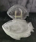 Vintage Anchor Hocking Glass Figural Fish Shaped Plattes Oven-proof Usa 5 Piece Used. Price: $49.99.