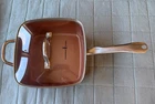Non-stick Copper Chef 9.5" Square Pan With Vented Lid New W/o Tags. Price: $32.00.
