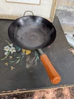 Yosukata 13.5" Black Carbon Steel Wok Pan Used. Price: $38.99.