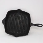 #26 Creuset Signature Cast Iron 10.25 Square Skillet Grill Licorice Used. Price: $32.50.
