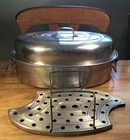 Mirro Large Roaster 877M Aluminum Usa Vented Top Removable Rack 8-10 Qt Vintage Used. Price: $19.50.