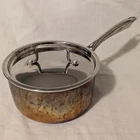 Cuisinart CTPP195-18 2.5 Qt Copper Stainless Steel Saucepan With Lid Used. Price: $100.00.