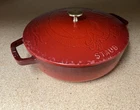 Staub Cast Iron 2.5-QT Braiser With Dragon Lid Read Defects New. Price: $210.00.