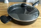 Chefmate 3.5 Qt 12 Saut Pan W/ Glass Lid Aluminum Nonstick Black Cookware Used. Price: $32.97.