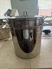 All-clad Stainless Steel Stock Pot W/pasta Strainer Colander W/lid 3 Piece 10 Used. Price: $189.95.