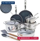 Blue Diamond Hybrid Nonstick Stainless Steel 12 Piece Cookware Set, Tri-ply Pfas New. Price: $531.25.