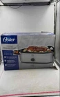 Oster CKSTRS23 Silver Black Removable Pans 18 Quart Buffet Server Roaster Oven Used. Price: $7.99.