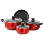 Better Chef 7-PIECE Non-stick Cookware Dutch Oven Sauce Pan Fry Set, Red New. Price: $99.85.