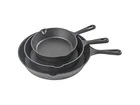 Commercial Chef 3PC Cast Iron Skillet 8 ", 10 12 Set New. Price: $54.95.
