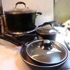 Cuisinart Cookware Set P59P22 Ceramic Non-stick Black Aluminum 8 Piece Used. Price: $43.20.