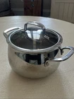 Belgique 10769 Stock Soup Pot 3QT Stainless Steel Copper Bottom With Glass Lid Used. Price: $29.99.