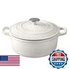 Edging Casting Iron Dutch Oven Lid Round Pot Enameled Covered For Bread New. Price: $108.82.