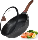 Vinchef Nonstick Deep Frying Saute With Lid, 12IN/5.5QT Pan, German New. Price: $66.14.