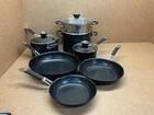 Anolon 10-PIECE Bla Smartstack Hard-anodized Nesting Pots And Pans Cookware Set New. Price: $379.95.