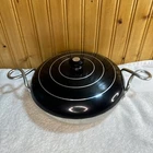 Vtg 9" Wear Ever Aluminum Casserole Frying Pan W/lid J901 Twisted Handles Used. Price: $13.87.