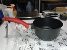 Olympia Love 6.2 Inch Nonstick Die Cast Aluminum Sauce Pan With Red Handle New. Price: $39.95.