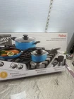 Gibson Home Palmer 8 Pc Nonstick Aluminum Cookware Set Nib Teal Blue Pots & Pans New. Price: $54.04.