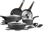 Sensarte Pots And Pans Set Non Stick, Toxic Healthy Classic Black New. Price: $172.13.