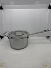 All-clad D5 Stainless Steel 5-PLY Bonded 4 Qt. Sauce Pan With Lid NO.28210 Used. Price: $129.99.