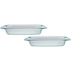 Pyrex C-233 3QT Easy Grab Glass Baking Dish (2-PACK) New. Price: $47.99.