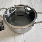 New David Burke 3 Quart Casserole Pot With Lid Stainless Steel Geo Clad 500F. Price: $48.50.