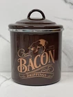 Ayesha Curry Enamel Steel Bacon Grease Can Container Brown 4 New. Price: $17.99.