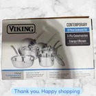 Viking Contemporary 3-PLY Pots And Pans Set 10 Piece Stainless Steel Newship. Price: $365.00.