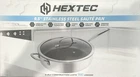 Hextec 9.5 Inch 3 Ply Hybrid Stainless Steel Saute Pan W/ Tempered Glass Lid New. Price: $49.89.