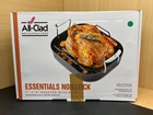 All-clad Essentials Hard Anodized Nonstick Roaster With Rack 11" X 14", Black New. Price: $106.27.
