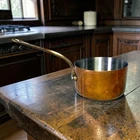 Mauviel 1830 Copper Saucepan 5" 12CM M'heritage Brass Handle Stainless France Used. Price: $125.00.