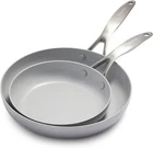 Greenpan Venice Pro Nonstick Ceramic Frying Skillet Set, 8 And 10 Inch - New. Price: $109.95.