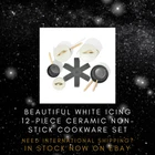 Beautiful 12PC Ceramic Non-stick Cookware Set By Drew Barrymore Ptfe/pfoa/pfos New. Price: $135.45.