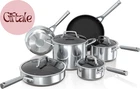 Ninja C69500 Foodi Neverstick Stainless 10-PIECE Cookware Set With Glass Lids, New. Price: $440.29.